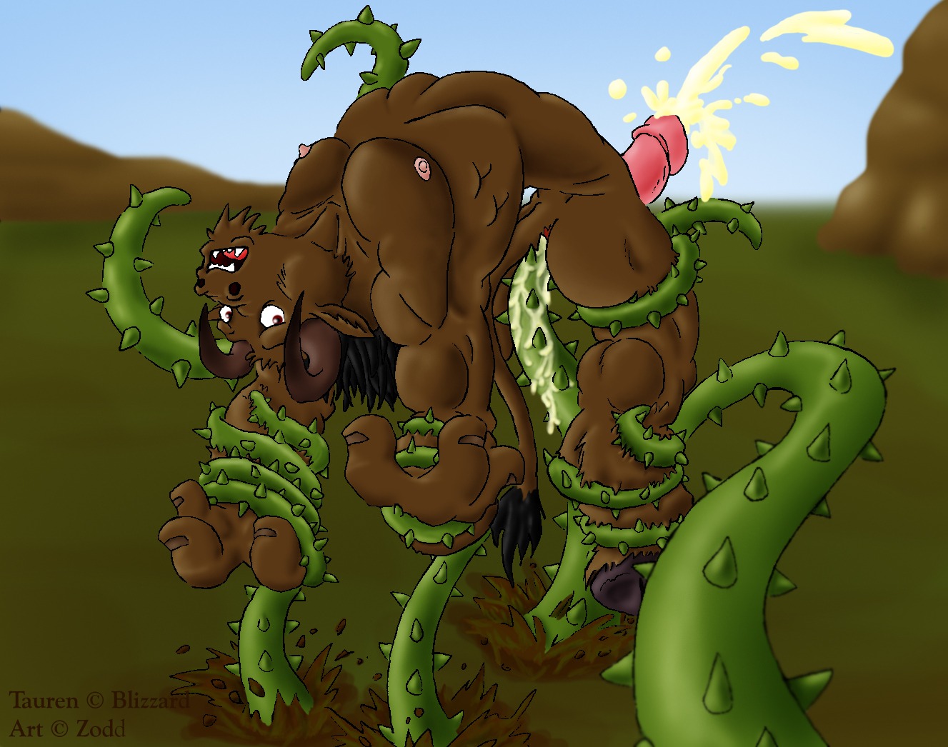 anthro black_hair bovine male male_only rule34 tagme tauren tentacle world_of_warcraft zodd95