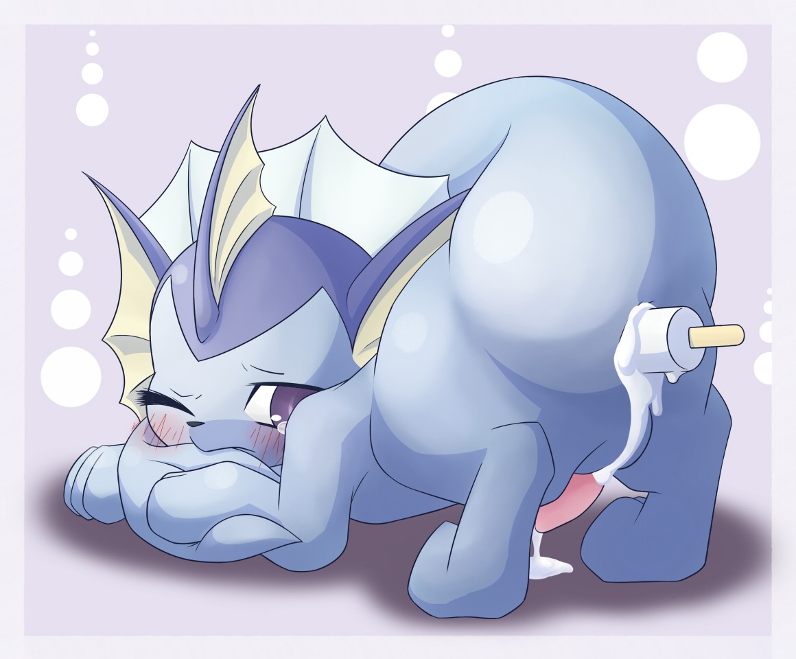 anal_insertion anal_masturbation blue_skin blush color cum eeveelution feral looking_back male male_only nintendo no_humans penis pok&eacute;mon_(species) pokemon pokemon_(species) popsicle rule34 solo tagme vaporeon wink