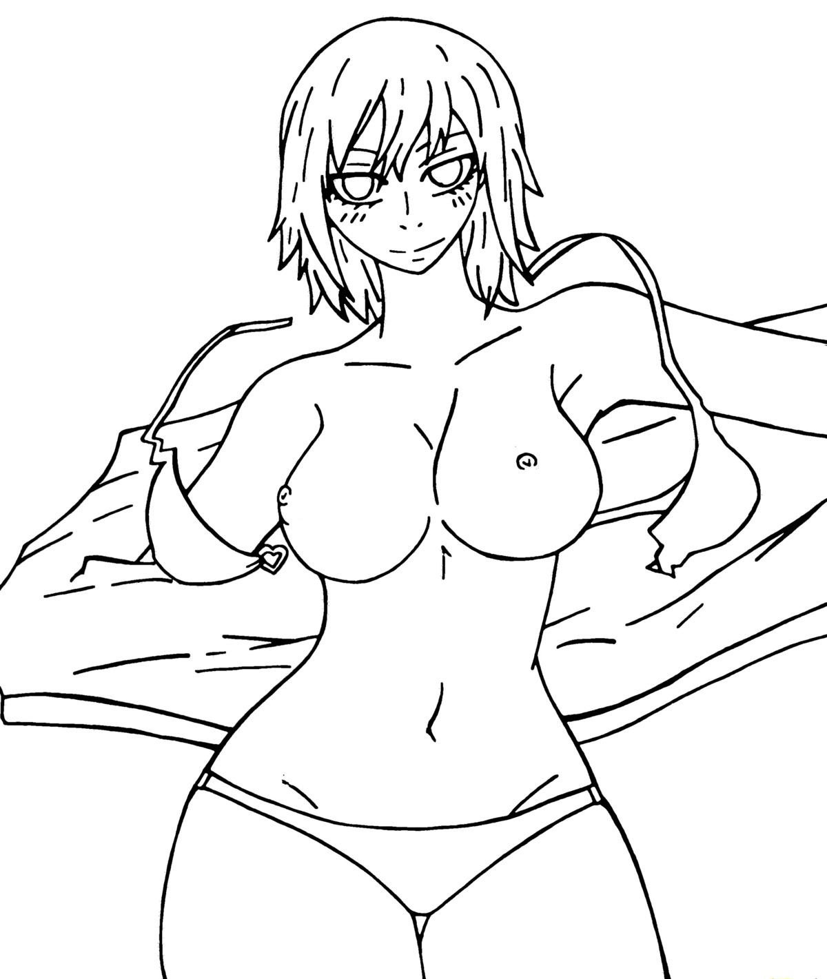 1girls bikini breasts fairy_tail female female_only juvia_lockser nipples rule34 solo topless