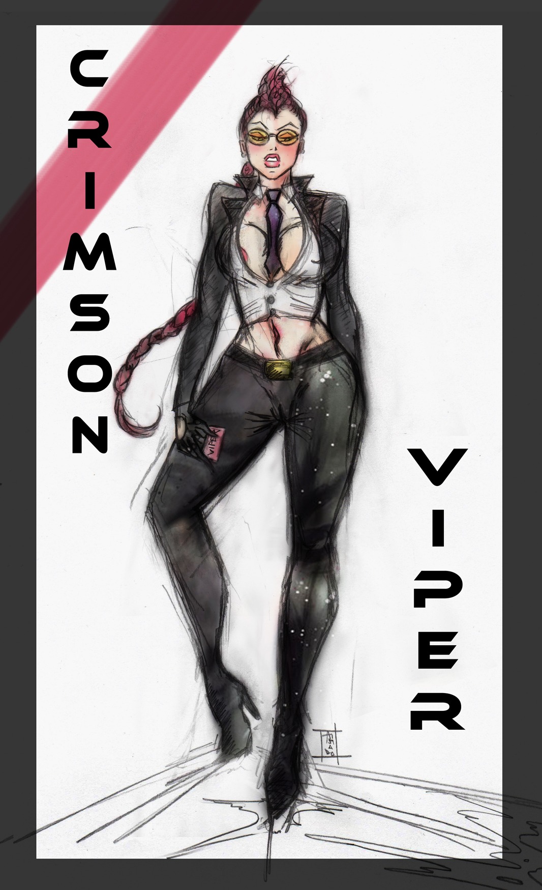 aishado crimson_viper female female_only human milf rule34 solo straight_hair street_fighter tagme