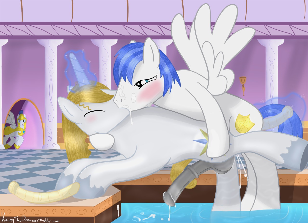 anal anal_penetration anatomically_correct anatomically_correct_genitalia anatomically_correct_penis animal_genitalia animal_penis bodily_fluids castle cum cum_inside cum_on_face cutie_mark dildo duo_focus e621 ejaculation equid equine equine_genitalia equine_penis erection eyes_closed feathered_wings feathers feral feral_on_feral feral_penetrated feral_penetrating feral_penetrating_feral friendship_is_magic from_behind_position genital_fluids genitals group guard hair hasbro horn kaczy kiss_on_lips kissing male male/male male_penetrated male_penetrating male_penetrating_male mammal my_little_pony mythological_creature mythological_equine mythology pegasus penetration penile penile_penetration penis penis_in_ass prince_blueblood_(mlp) quadruped royal_guard_(mlp) sex sex_toy swimming_pool tail torch unicorn white_body white_feathers wing_boner wings