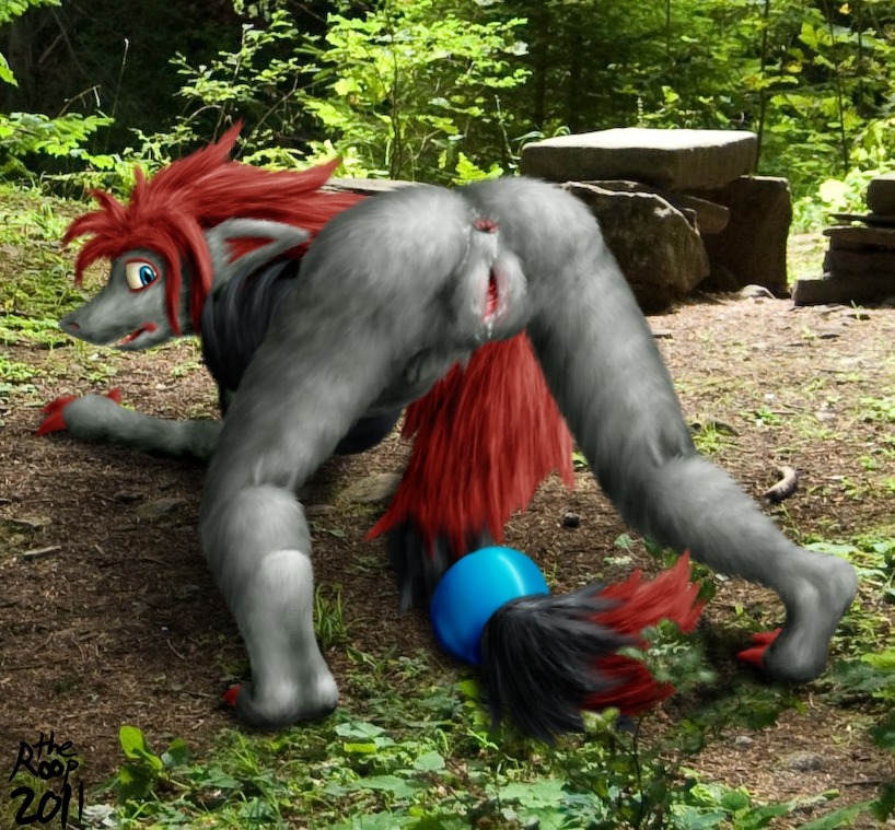 2011 anthro anus bent_over bodily_fluids butt canid canine cum e621 female forest generation_5_pokemon genital_fluids genitals mammal mixed_media nature nintendo outside photo_background photo_manipulation photography_(artwork) photomorph plant pokemon pokemon_(species) presenting presenting_hindquarters realistic rear_view shopped solo the_roop third-party_edit tree vulva wood zoroark