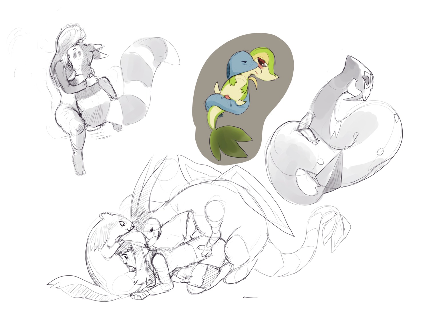blush breasts diphallia diphallism fangs fellatio female flygon from_behind furret hemipenes horns human linoone looking_at_viewer male may_(pokemon) multi_genitalia multi_penis oral oral_sex penis pokemon pokemon_(species) pokephilia purplekecleon pussy red_eyes rule34 seviper sex sketch snivy spitroast stripes tail teeth wings