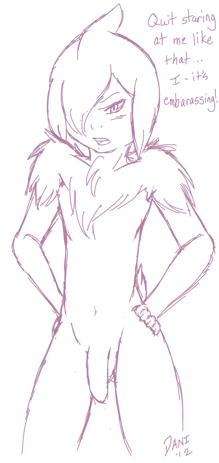 anthro daniruu deino front_view male male_only monochrome nudity pokemon rule34 solo