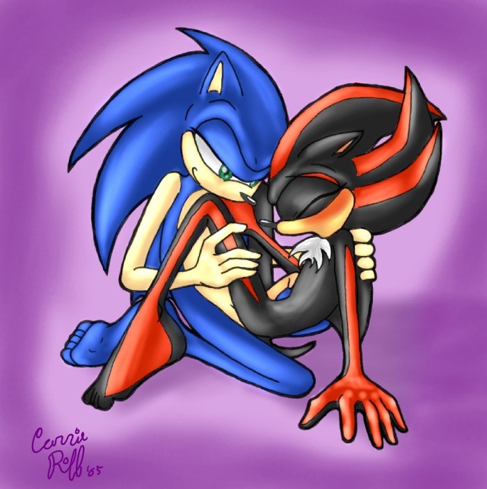 anal anal_penetration anthro anthro_on_anthro barefoot big_eyes big_head black_body black_fur blue_body blue_fur duo e621 erection eulipotyphlan eyes_closed feet fur genitals green_eyes hedgehog intraspecies male male/male male_penetrated male_penetrating male_penetrating_male mammal nude orgasm penetration penis sega sex shadow_the_hedgehog sonic_the_hedgehog sonic_the_hedgehog_(series) toony unknown_artist