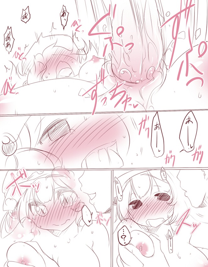 blush comic faceless faceless_male female male monochrome nitori_kawashiro penis pussy rule34 sex spot_color touhou vaginal_penetration