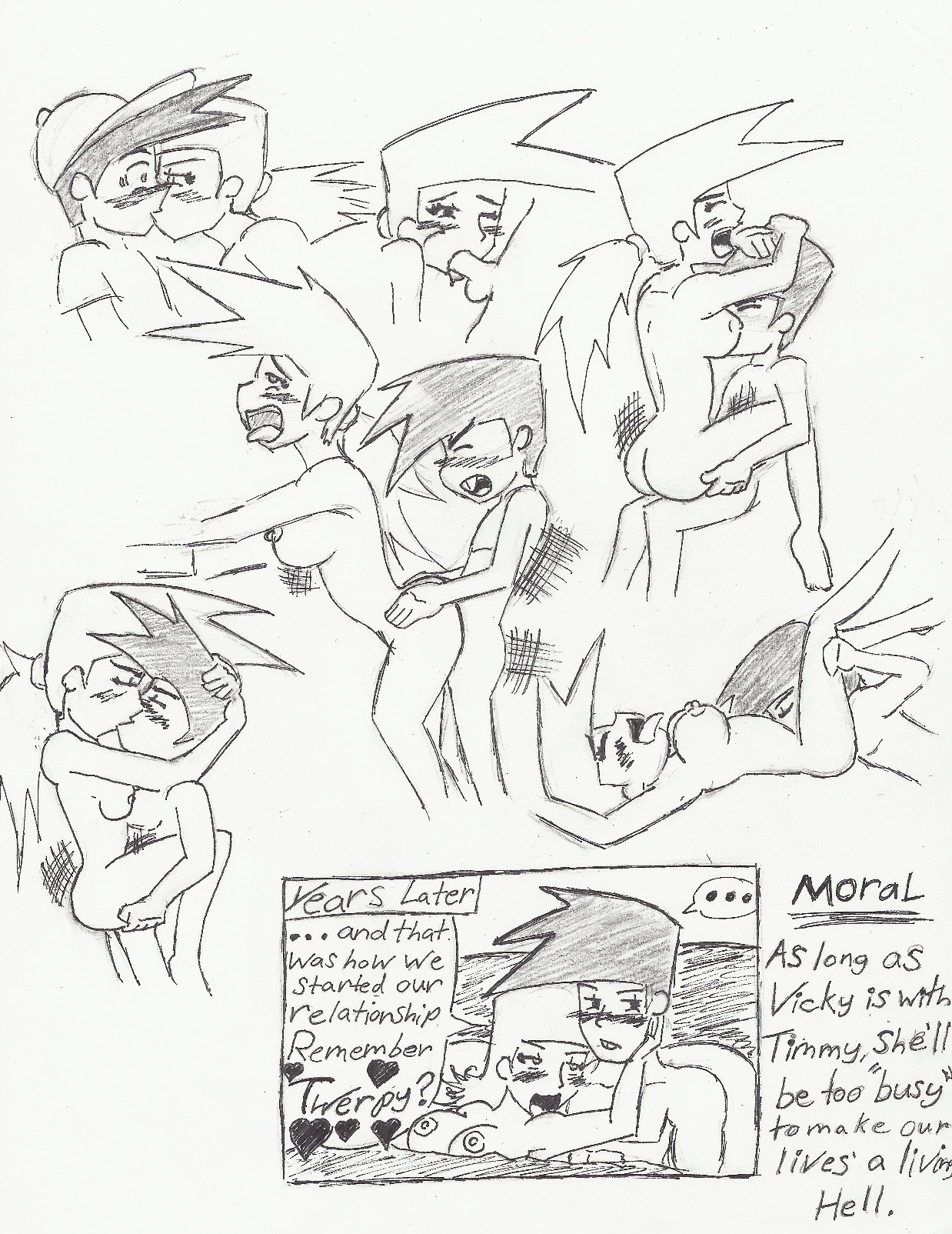 bed breasts cunnilingus fellatio female in_bed memory nickelodeon nipples passionate_kiss rule34 sex standing_sex straight straight_hair tagme the_fairly_oddparents timmy_turner vicky_(fairly_odd_parents)