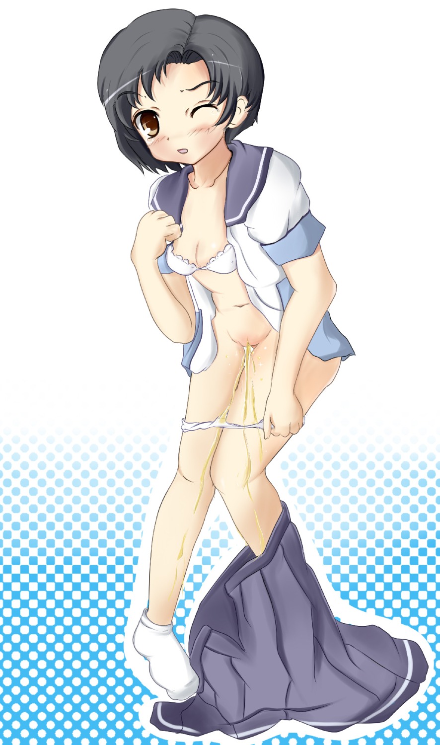 female female_only human kobayakawa_rinko love_plus peeing rule34 solo tagme urine