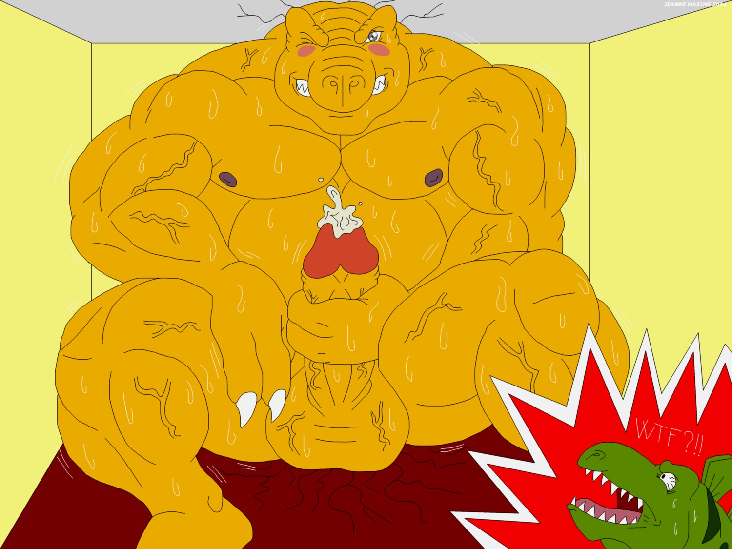 2014 4:3 abs absurd_res anthro balls biceps big_balls big_muscles big_penis blush bodily_fluids body_size_growth claws clothed clothing cum damaged_ceiling damaged_floor dinosaur duo e621 erection extreme_dinosaurs fangs genital_fluids genitals green_body green_skin hi_res humanoid_genitalia humanoid_penis hyper inside macro male masturbation maxime-jeanne muscular muscular_anthro muscular_male nipples non-mammal_balls non-mammal_nipples nude ornithischian pecs penile penile_masturbation penis prehistoric_species reptile saurischian scales scalie size_transformation solo_focus stegosaurian stegosaurus stegz stocky sweat t-bone_(extreme_dinosaurs) teeth theropod thyreophoran topless transformation tyrannosaurid tyrannosauroid tyrannosaurus tyrannosaurus_rex vein