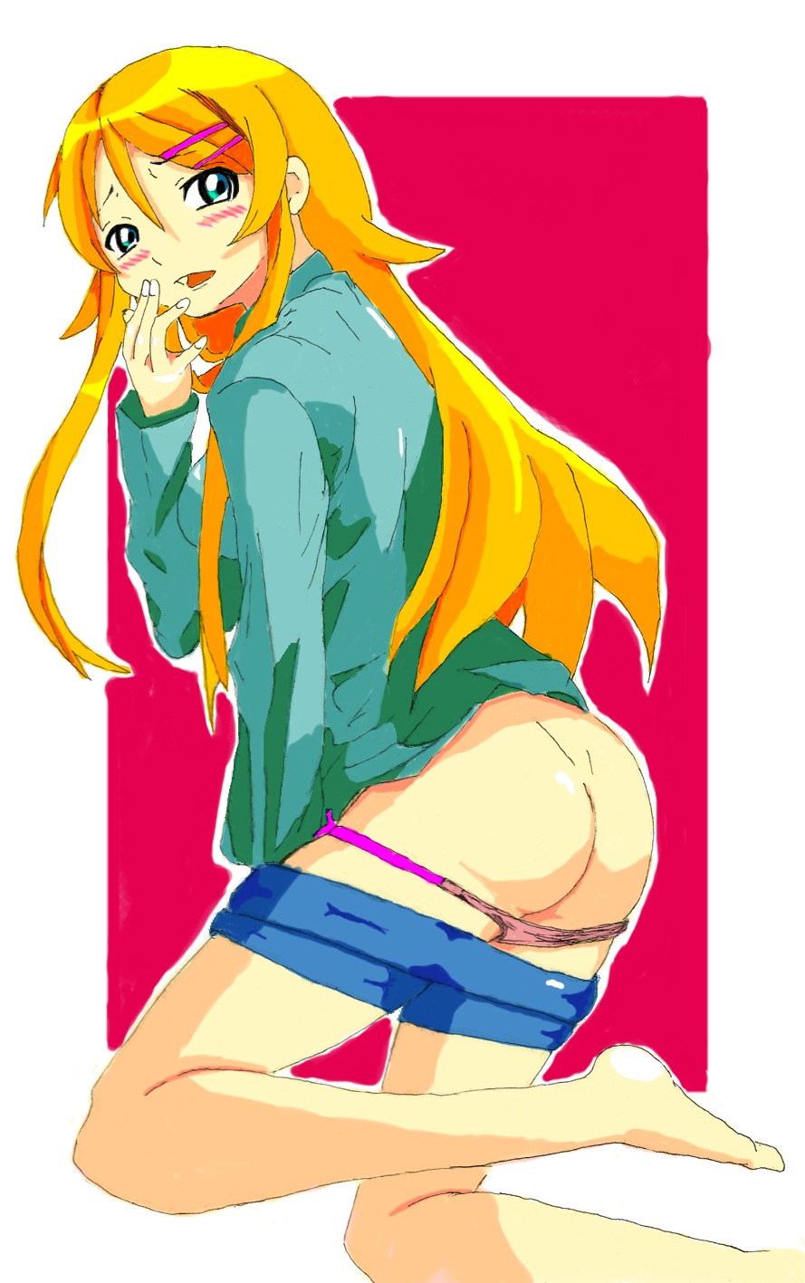 female female_only human kousaka_kirino ore_no_imouto_ga_konna_ni_kawaii_wake_ga_nai rule34 solo undressing