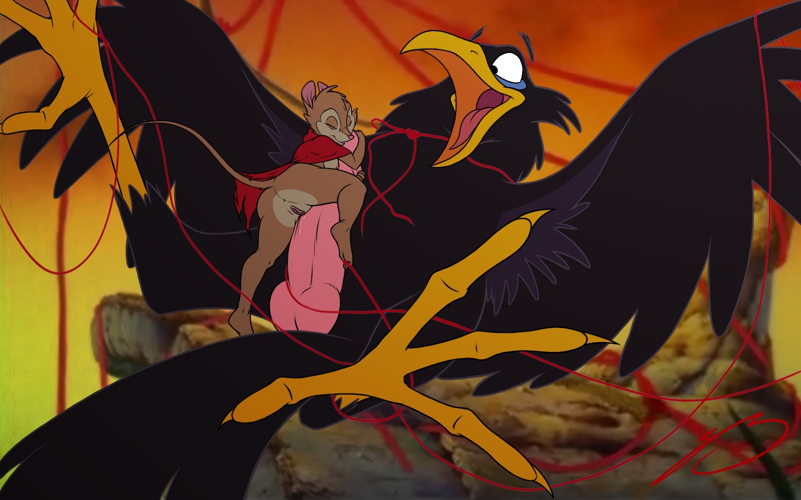 16:10 2011 american_crow animal_genitalia animal_penis anthro anthro_on_feral anthrofied anus avian beak bestiality bird black_body black_feathers black_wings bodily_fluids breasts brown_body brown_fur canine_genitalia canine_penis cape cape_only clothing corvid corvus_(genus) crow don_bluth duo e621 erection eyes_closed feathers feet female female_on_feral feral fur genital_fluids genitals hi_res hug hugging_another hugging_penis interspecies jeremy_(nimh) knot larger_male lying male male/female mammal mostly_nude mouse mrs._brisby murid murine nipples nude oscine passerine penis rear_view rodent russian size_difference size_play smaller_female soviet_union spread_legs spreading steven_stagg string tail talons the_secret_of_nimh toes vaginal_fluids vulva widescreen wings wood_mouse