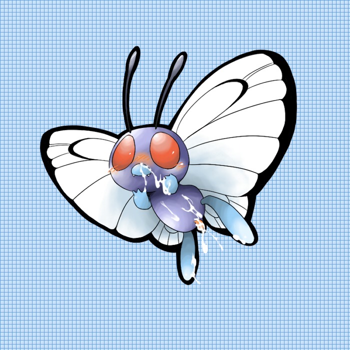 1boy animal_penis anthro butterfree color doneru erection male male_only nintendo nudity penis pokemon pokemon_rgby rule34 smooth_penis solo toony