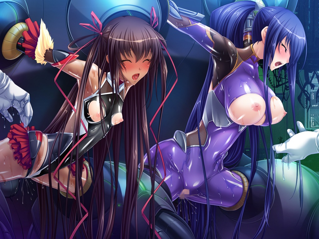 2girls akiyama_rinko aoi_nagisa_(artist) aoi_nagisa_(metalder) bdsm black_lilith bodysuit bondage bound breastless_clothes breasts brown_hair censored clothes dark-skinned_female dark_skin erect_nipples female female_focus game_cg leotard lilith-soft long_hair machine mechanical_fixation mizuki_yukikaze moaning mosaic_censoring multiple_females multiple_girls nipples restrained ripped_clothing rule34 sex_machine skirt stationary_restraints tagme taimanin_(series) taimanin_yukikaze tattoo tongue_tattoo torn_clothes twintails