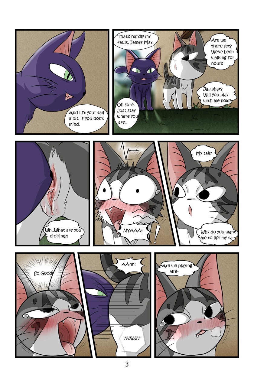 ahe_gao character_request chi's_sweet_home chi_yamada comic feline female feral licking_pussy lulzifer pussy rule34 tagme