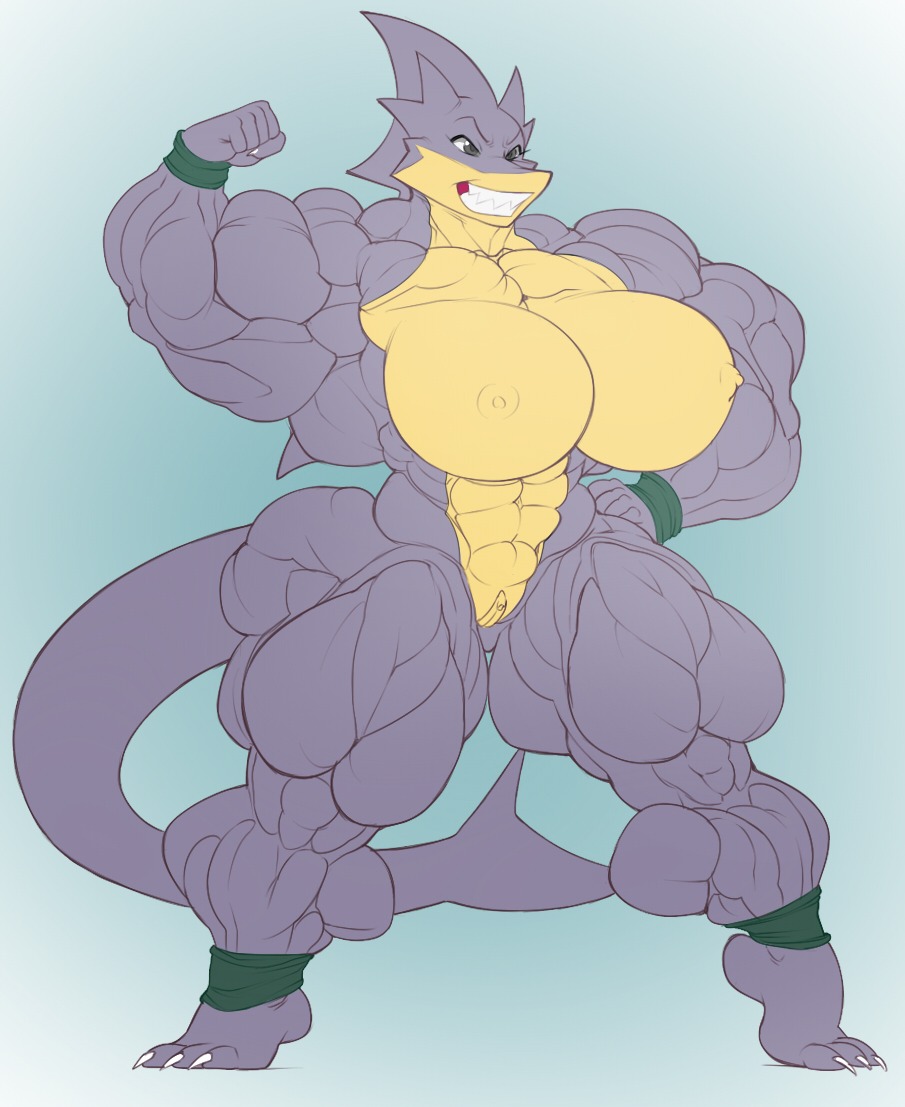 anthro aquatic big_breasts breasts claws e621 female ffuffle fish genitals grey_eyes huge_breasts hyper muscular muscular_anthro muscular_female nipples non-mammal_breasts non-mammal_nipples nyjasca rape_face shark simple_background solo tail vulva