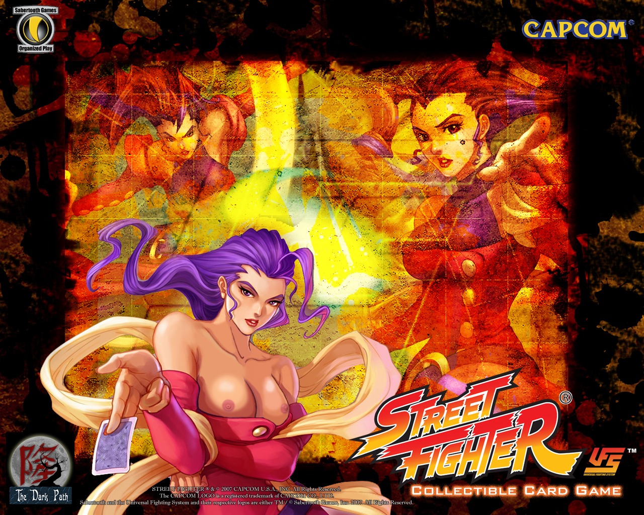 capcom female purple_hair rose_(street_fighter) rule34 straight_hair street_fighter tagme