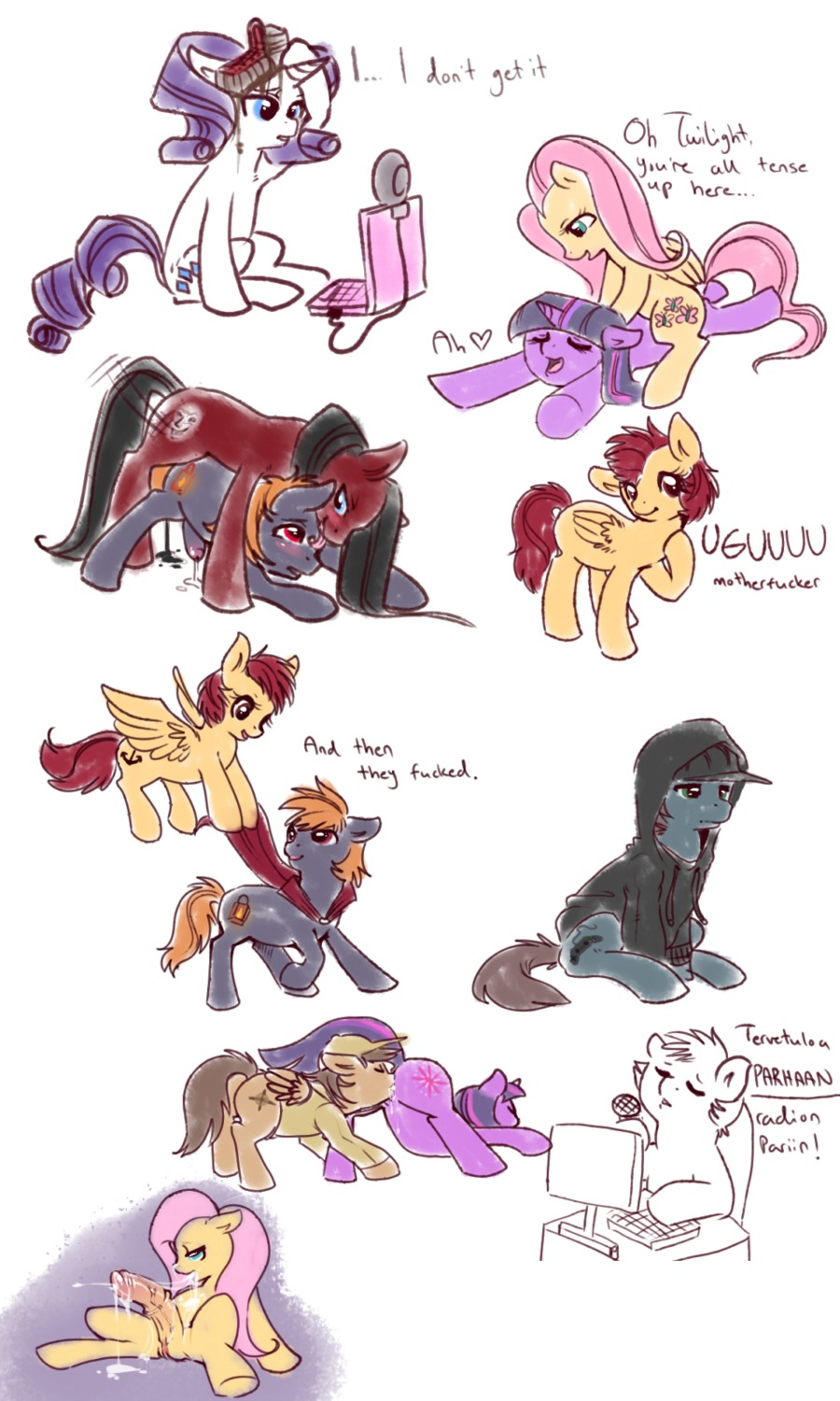 equine feral fluttershy_(mlp) friendship_is_magic futanari horse intersex my_little_pony mythological_creature mythological_equine mythology pegasus pony puputi rarity_(mlp) rule34 scootaloo_(mlp) smooth_skin twilight_sparkle_(mlp) unicorn
