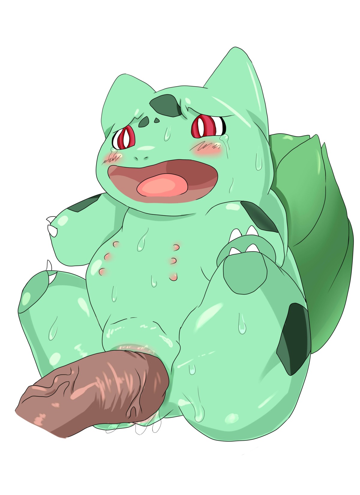 absurd_res bestiality blush bodily_fluids bulbasaur dark_body dark_skin disembodied_penis duo e621 female female_penetrated feral generation_1_pokemon genital_fluids genitals hi_res human human_on_feral interspecies larger_male male male/female male_penetrating male_penetrating_female mammal nintendo nude open_mouth penetration penile penile_penetration penis penis_in_vagina pokemon pokemon_(species) pokephilia red_eyes sea_dragon_(artist) sex simple_background size_difference smaller_female smaller_penetrated sweat teats vaginal vaginal_fluids vaginal_penetration vein vulva white_background