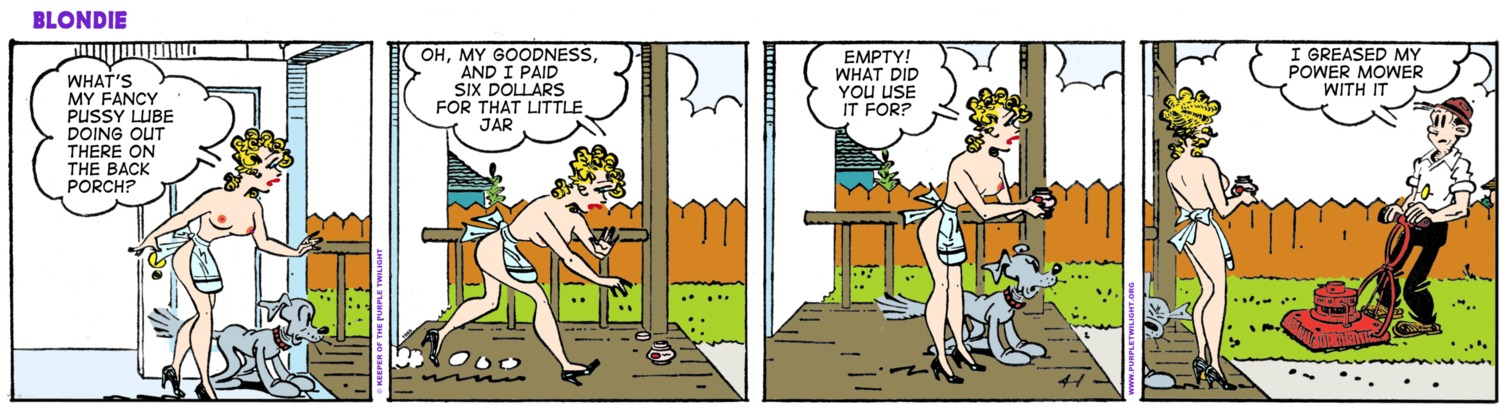 blondie blondie_(comic) blondie_bumstead clothing comic_strip dagwood_bumstead edit female human mostly_nude rule34 tagme