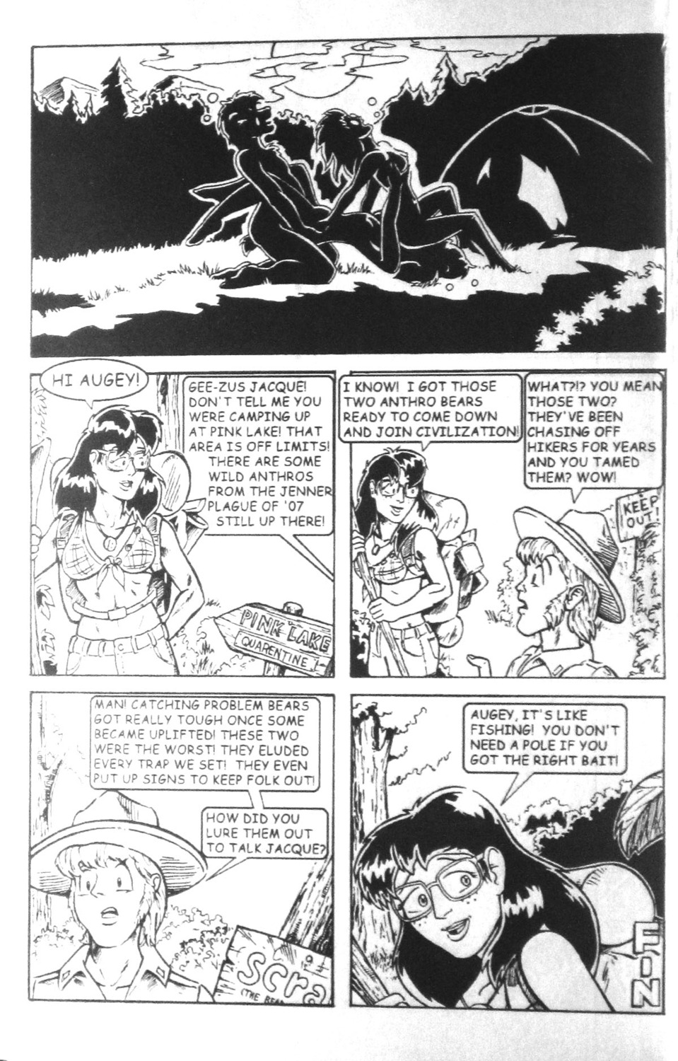 bear bear_baiting bisexual comic cunnilingus end_page english_text female handjob human interspecies kissing male molestation monochrome oral oral_sex page_8 page_number penis pussy rule34 sex straight style_wager surprised teasing threesome vaginal_penetration