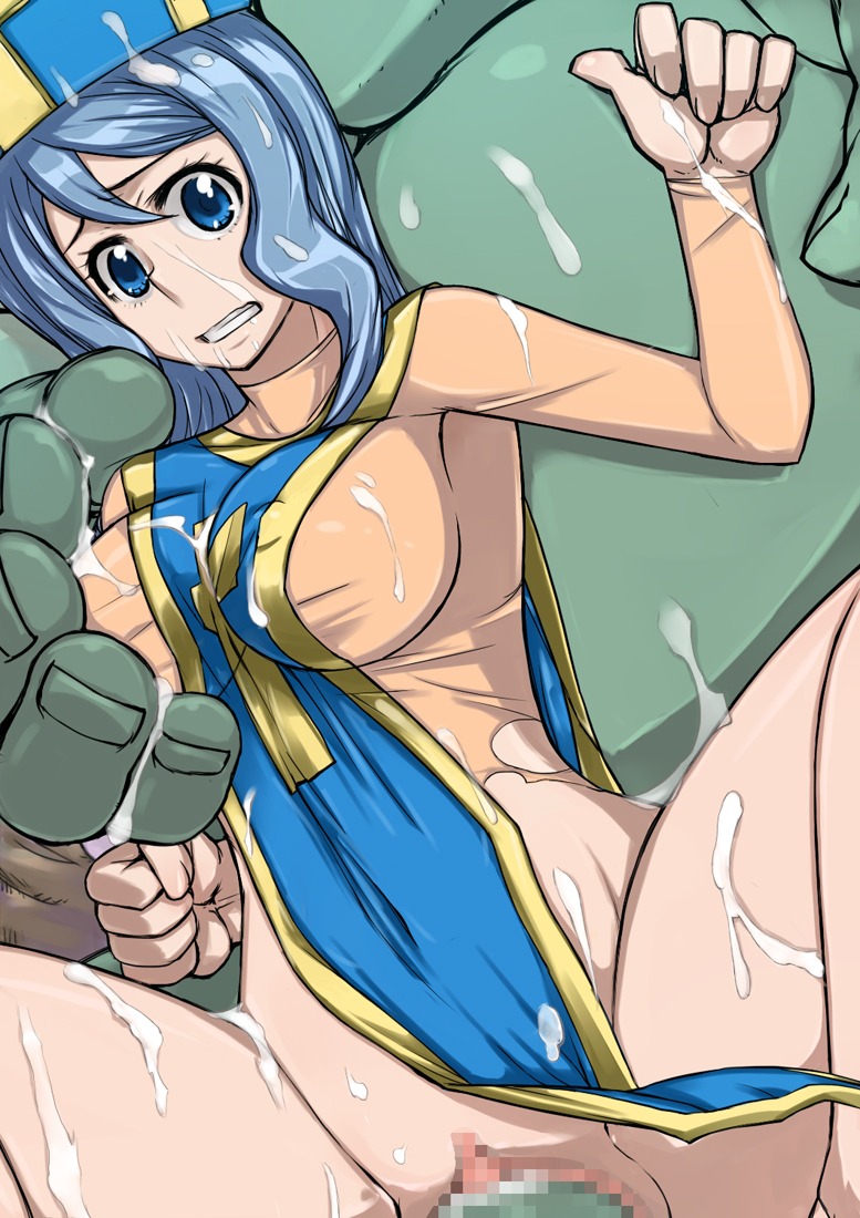 breasts censored clothed_sex clothing cum dragon_quest dragon_quest_iii erect_nipples erect_nipples_under_clothes female majokko_youheidan medium_breasts monster nipples priest_(dq3) rule34 tagme