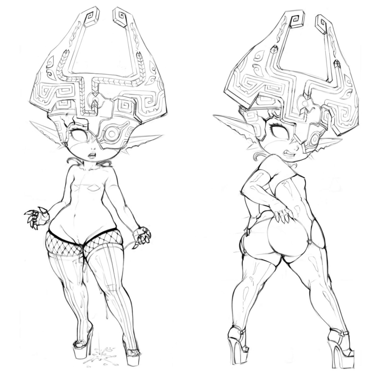 armor breasts butt clothed clothing e621 fangs female fishnet_clothing footwear fused_shadow garter_straps genitals gloves handwear headgear headwear helmet hi_res high_heels humanoid humanoid_pointy_ears legoman masturbation midna monochrome nintendo not_furry open_mouth platform_footwear platform_heels pointy_ears sex_toy shoes small_breasts solo teeth the_legend_of_zelda thick_thighs twili twilight_princess vaginal vaginal_masturbation vibrator vulva wide_hips