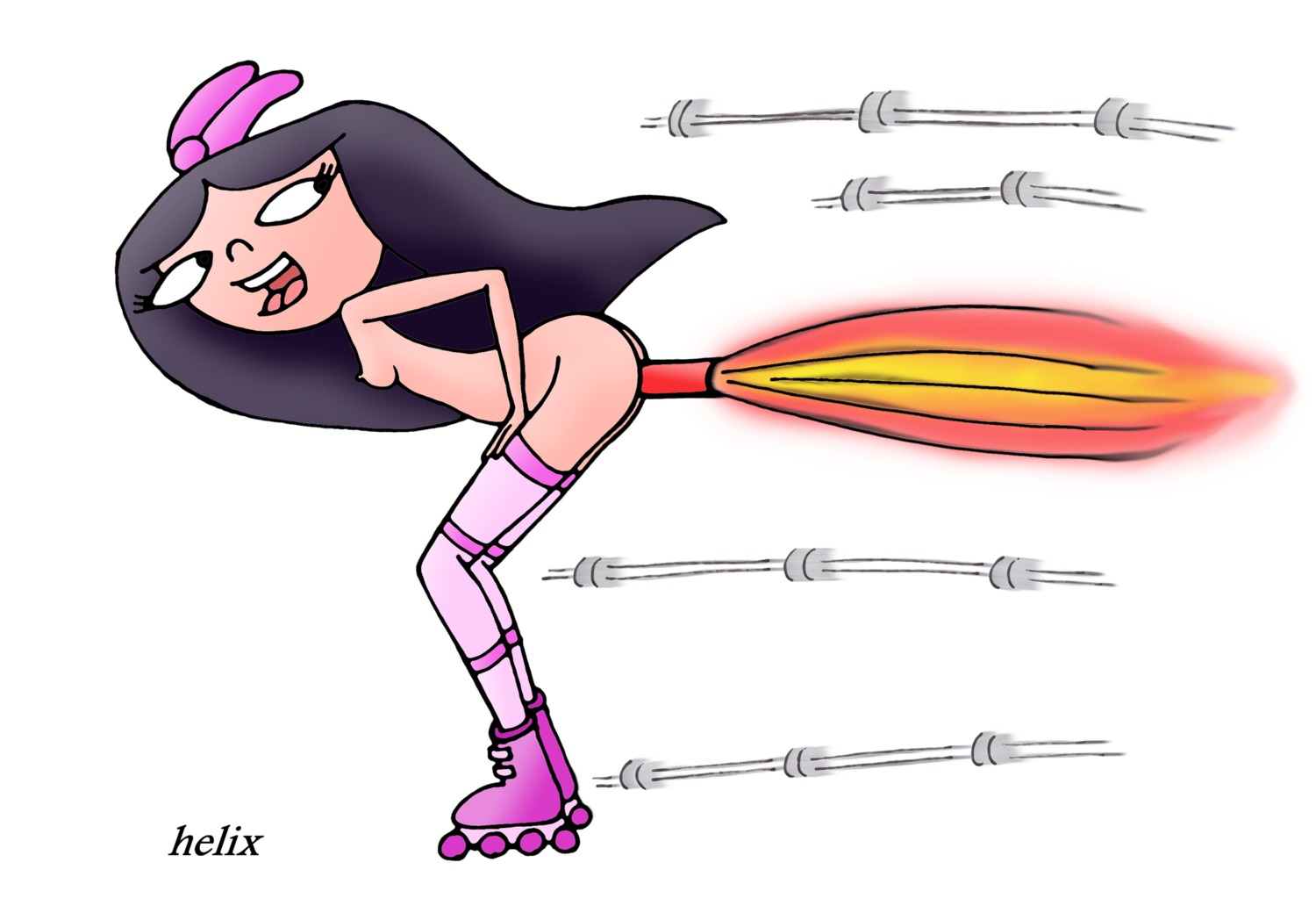 disney female female_only helix human isabella_garcia-shapiro nipples phineas_and_ferb rule34 solo tagme what white_background