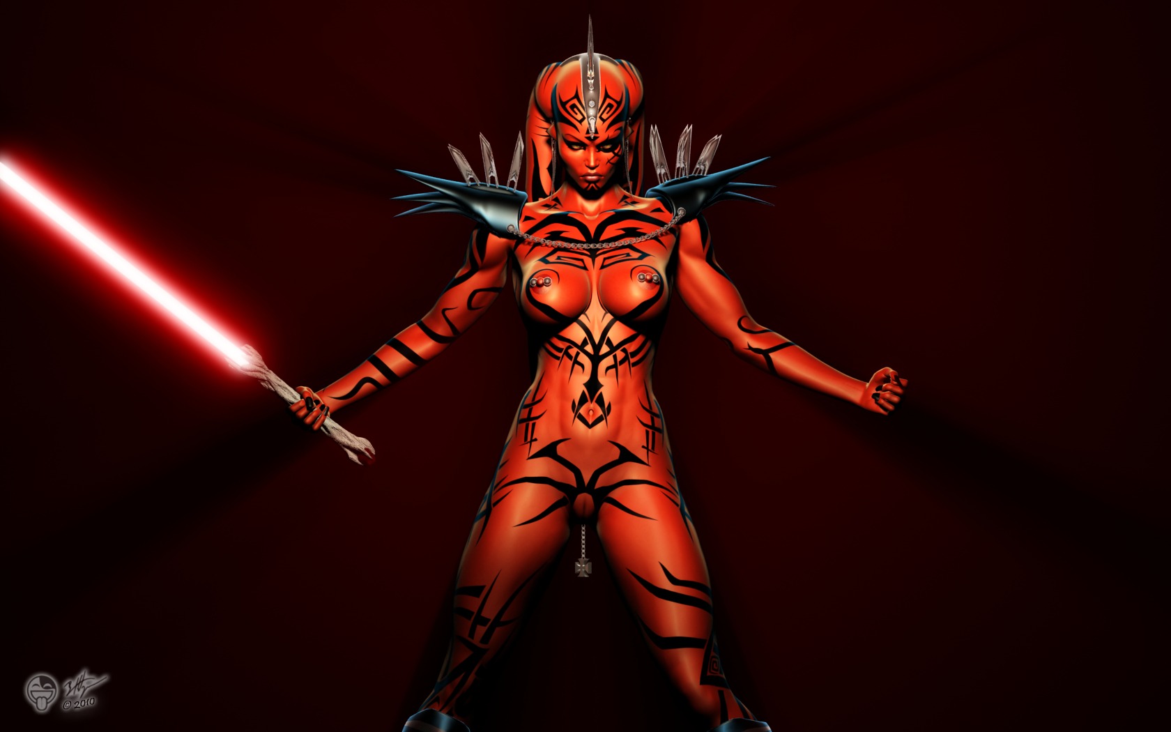 3d alien darth_hell darth_talon female lightsaber red_lightsaber red_skin rule34 sith star_wars star_wars:_legacy tattoo twi'lek