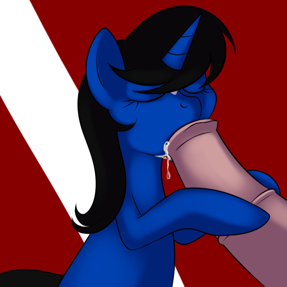 1:1 abstract_background animal_genitalia animal_penis black_hair blue_body blue_fur bodily_fluids cum cum_in_mouth cum_inside digital_media_(artwork) disembodied_penis duo e621 equid equine equine_genitalia equine_penis erection eyes_closed fan_character fellatio female feral fur genital_fluids genitals hair hasbro hi_res horse klodette kloudmutt licking male male/female mammal my_little_pony oral penile penis penis_lick pony sex simple_background tongue tongue_out