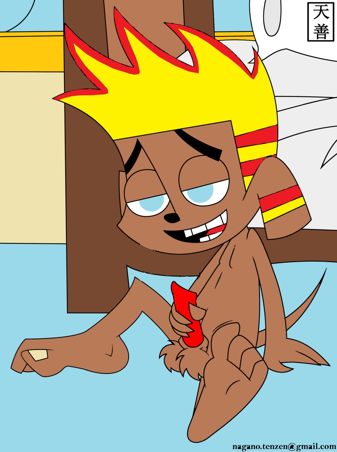 canine_penis cartoon_network cub furry johnny_test johnny_test_(series) male male_only masturbation nude penis rule34 tail
