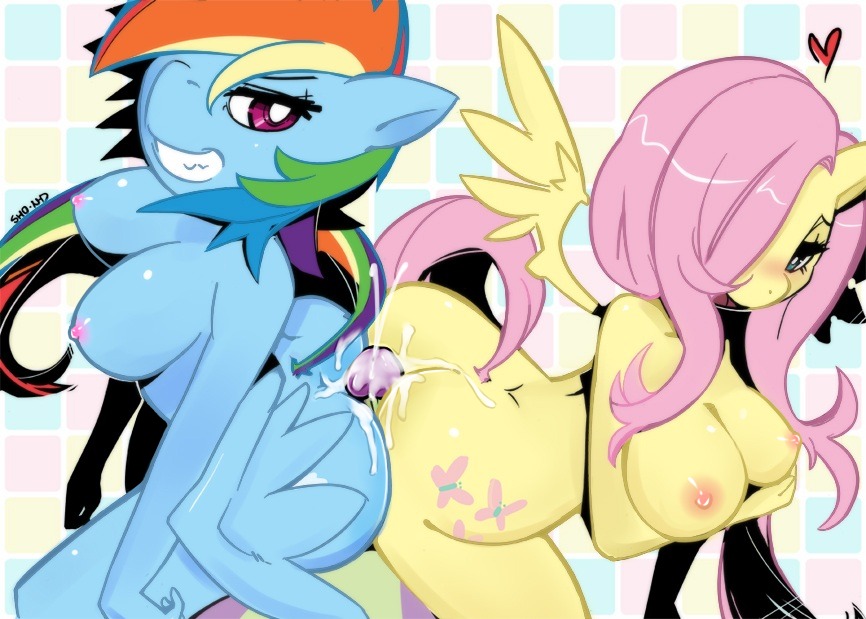 2011 anthro anthrofied arthropod balls big_breasts big_butt blue_body blue_eyes blue_feathers blue_fur blush bodily_fluids breasts butt butterfly collaborative collaborative_hot_dogging collaborative_sex cum cum_on_butt cutie_mark dragon e621 equid equine erection feathered_wings feathers female fluttershy_(mlp) friendship_is_magic fur genital_fluids genitals grin group group_sex hair hasbro heart_symbol hot_dogging insect interspecies lepidopteran male male/female mammal multicolored_hair my_little_pony mythological_creature mythological_equine mythological_scalie mythology nipples orgasm pegasus penis pink_hair purple_eyes rainbow_dash_(mlp) rainbow_hair scalie sex sho-n-d smile spike_(mlp) teamwork teeth threesome trio two_tone_hair wing_boner wings yellow_body yellow_feathers yellow_fur