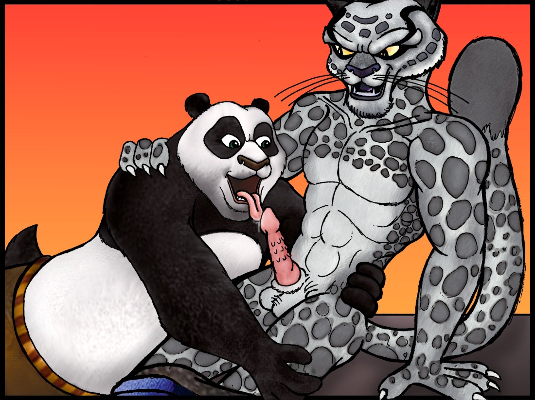 anthro anthro_on_anthro bear dreamworks duo e621 erection felid genitals giant_panda green_eyes kung_fu_panda leopard licking male male/male male_penetrated male_penetrating male_penetrating_male mammal master_po_ping muscular oral overweight pantherine penetration penile penile_spines penis penis_lick sex snow_leopard spots tai_lung_(kung_fu_panda) tail tongue tongue_out unknown_artist whiskers yellow_eyes