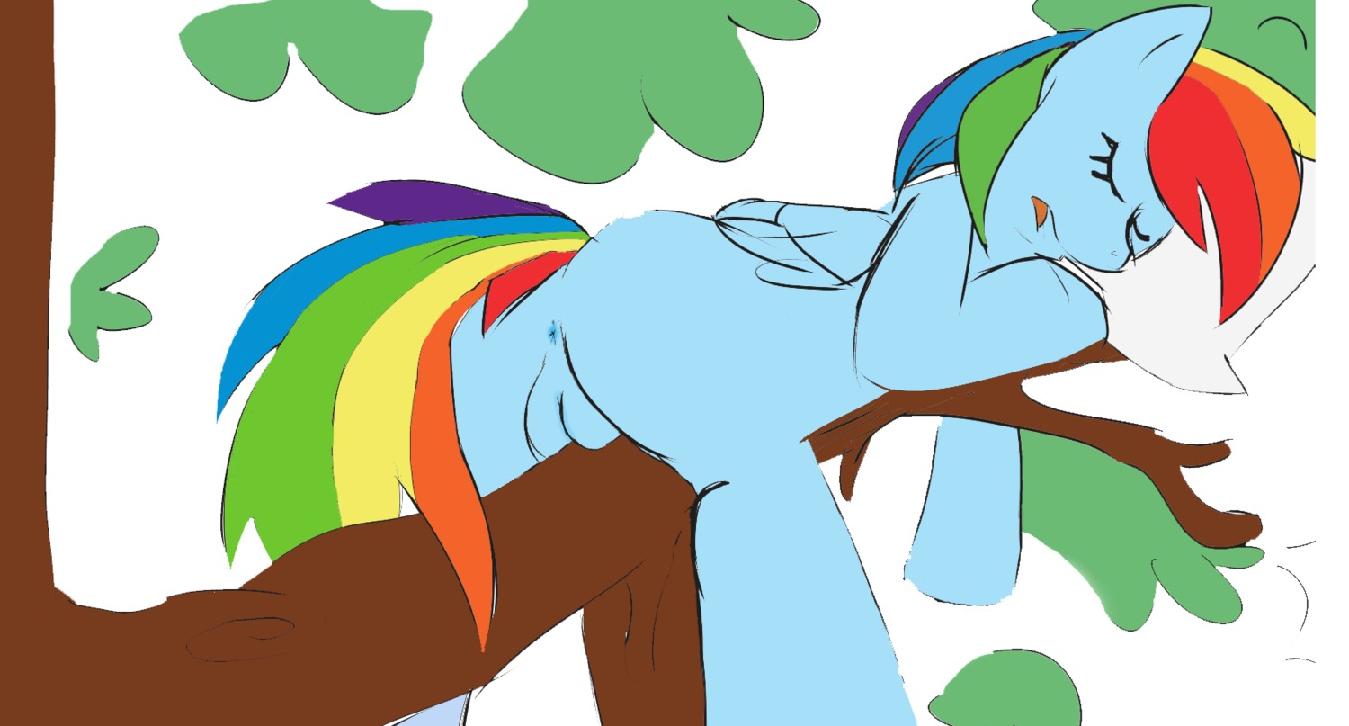 blue_fur equine female friendship_is_magic horse my_little_pony pegasus pony rainbow_dash_(mlp) rule34 smooth_skin tagme
