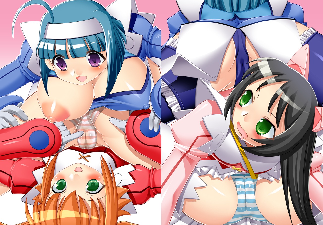 ahoge ass black_hair blue_hair blue_legwear blue_thighhighs blush breast_slip breasts cameltoe cleavage_cutout cowgirl_position crotch_rub erect_nipples eye_contact fat_mons female fff_threesome fingering garters gloves green_eyes group_sex hair hairband happy_sex hazuki_kurumi kaitou_tenshi_twin_angel kannazuki_aoi large_breasts long_hair looking_at_another looking_back lying minazuki_haruka_(twin_angel) multiple_females multiple_girls nipple_slip nipples no_bra on_back on_stomach one_breast_out open_mouth orange_hair panties poke poking purple_eyes pussy rule34 saliva sex short_hair spread_legs straight_hair striped striped_panties thighhighs threesome tied_hair trefoil twintails underwear wet_panties white_legwear white_thighhighs yuri zouzou zzz