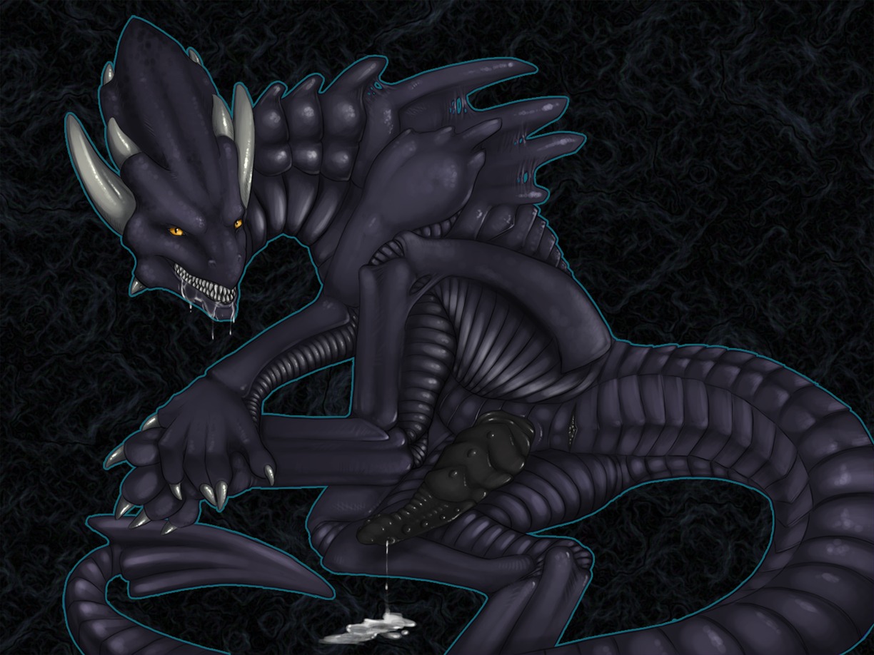 2009 4:3 alien animal_genitalia animal_penis anus bad_dragon black_body black_penis black_skin bodily_fluids claws conditional_dnp cum cum_on_ground digital_media_(artwork) dragon e621 erection fangs genital_fluids genitals horn looking_at_viewer male messy muscular muscular_male mythological_creature mythological_scalie mythology nude official_art penis precum ridley_(bad_dragon) ridley_the_xenogon saliva scalie sharp_teeth simple_background solo spade_tail spread_legs spreading standing tail teeth tojo_the_thief xenogon yellow_eyes