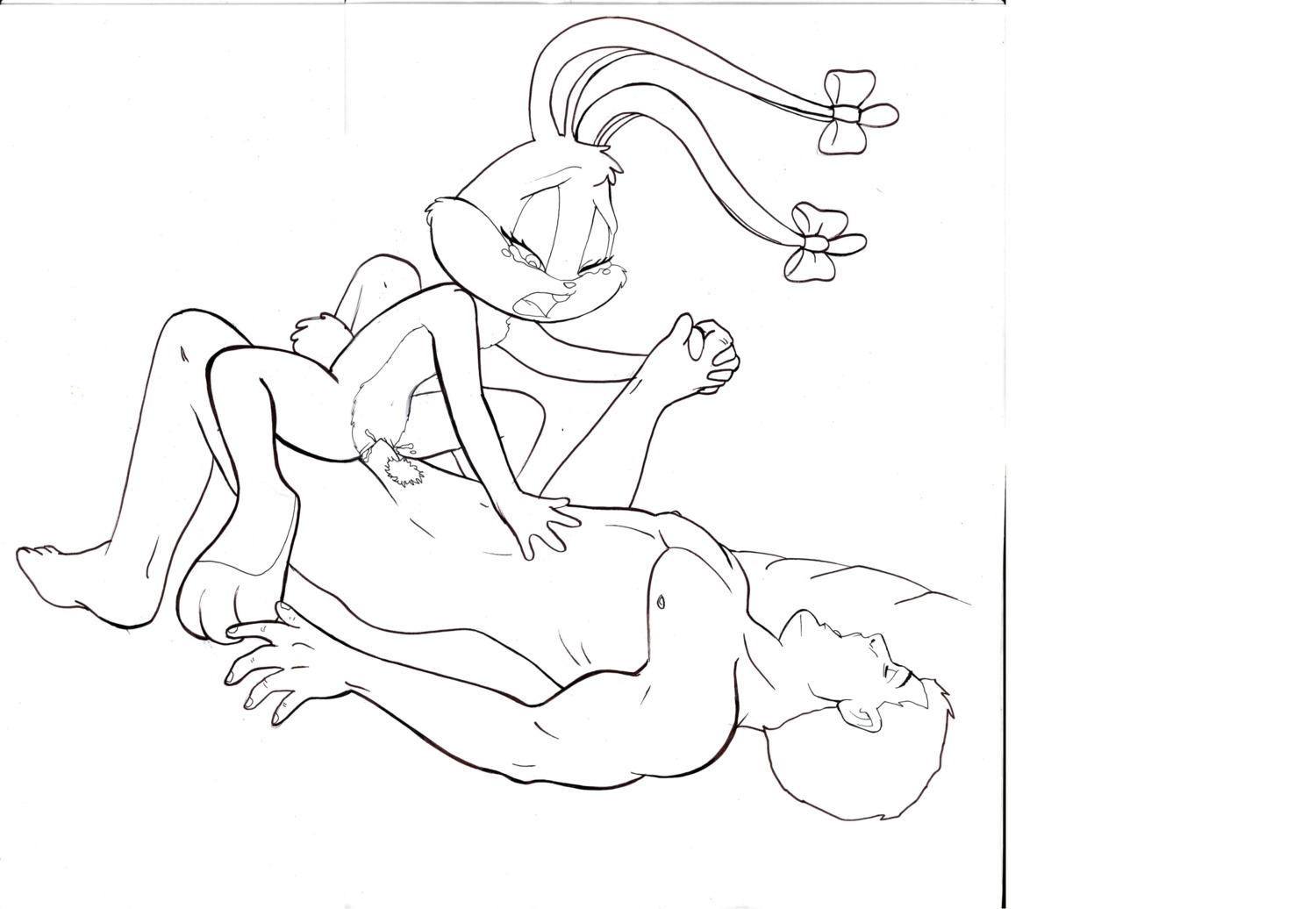 anthro babs_bunny female fur furry human male mammal rabbit rule34 straight tagme tiny_toon_adventures uncensored