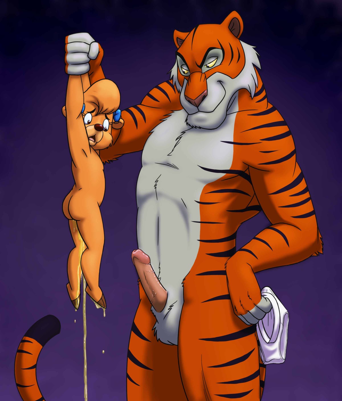 absurd_res anthro balls bear bengal_tiger bodily_fluids butt carrying_another clothing countershading disney duo e621 erection fear_peeing fear_wetting felid female female_peeing forced genital_fluids genitals hi_res humanoid_genitalia humanoid_penis imminent_rape imminent_sex male mammal molly_cunningham open_mouth pantherine panties peeing penis restrained scared shere_khan standing talespin tiger underwear unknown_artist urine vein veiny_penis wetting young young_anthro