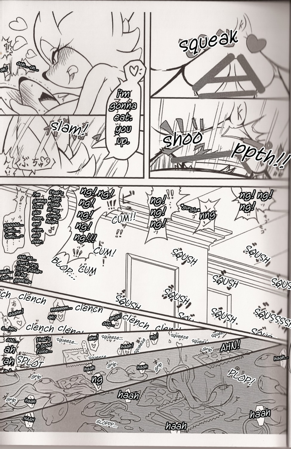 anthro bat big_breasts black_and_white breasts canine censored comic cum dialogue digital erection fellatio female fox fur hedgehog male mammal monochrome oral oral_sex orgasm penis pussy rouge_the_bat rule34 scan sega sex sonic_(series) sonic_the_hedgehog_(series) straight tails tails_the_fox tojyo vaginal_penetration