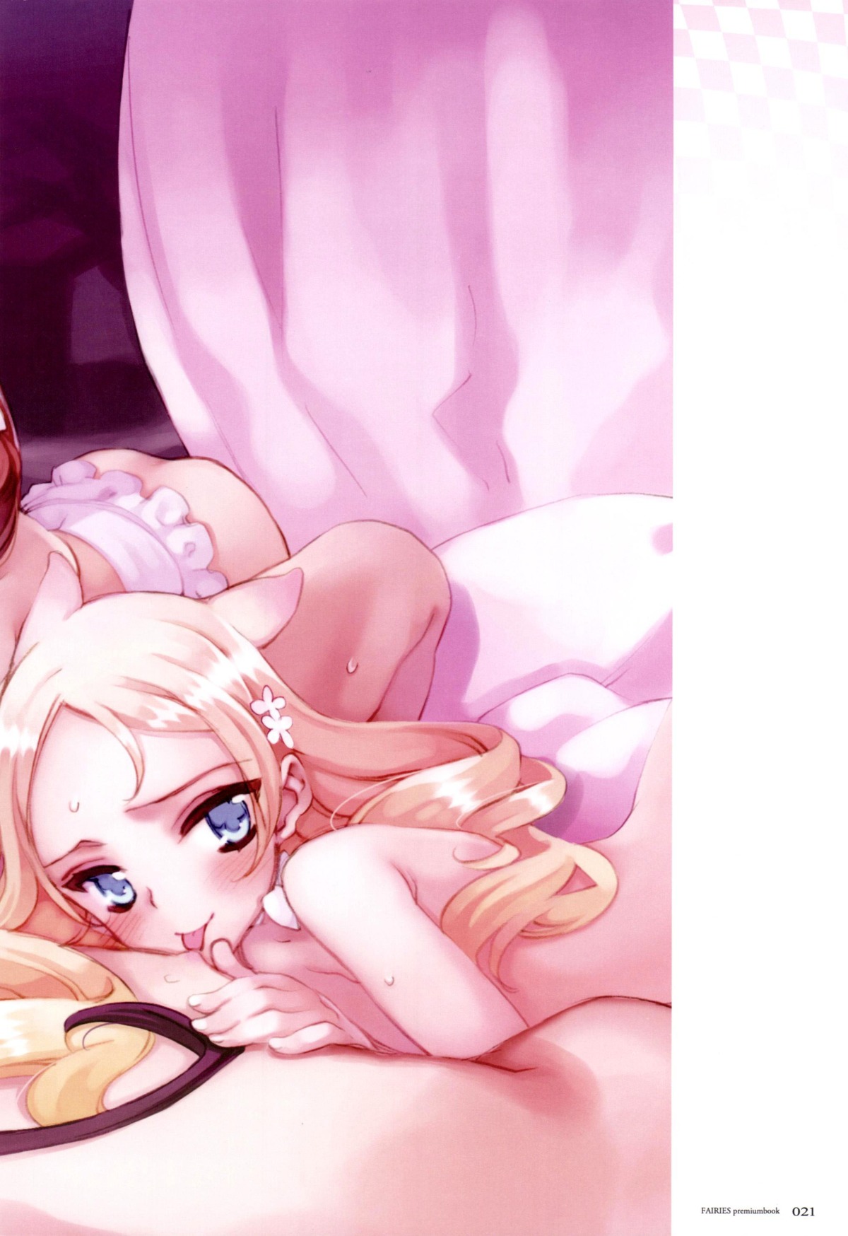 blush female ingrid_(seiken_no_faeries) kobanakawa_yuri nude oyari_ashito rule34 seiken_no_faeries tongue tongue_out