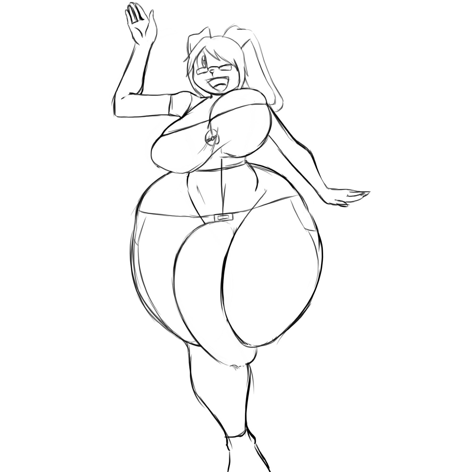 1:1 anthro big_breasts big_bulge big_butt breasts bulge butt clothed clothing denizen1414 detailed_bulge e621 equid equine eyewear genital_outline glasses gynomorph hi_res horse huge_breasts huge_bulge huge_butt hyper hyper_breasts hyper_bulge hyper_butt intersex jayden_rei-callaway lagomorph laquine leporid mammal monochrome penis_outline rabbit simple_background solo white_background wide_hips