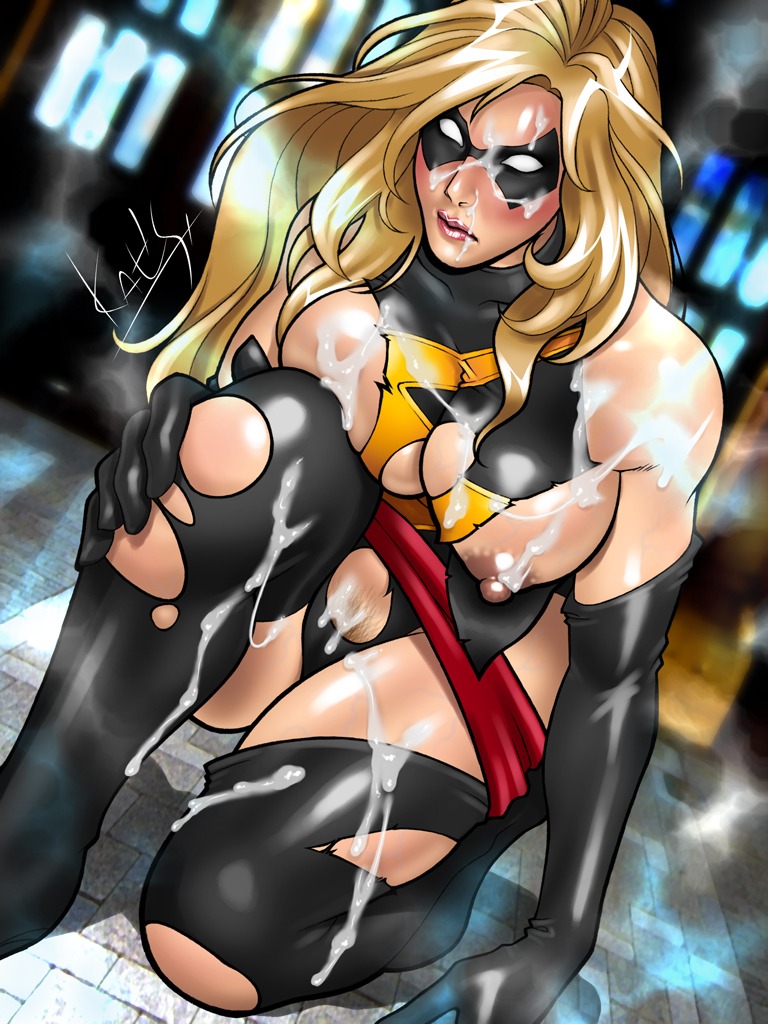 1girls avengers carol_danvers cum female kat's marvel marvel_comics ms._marvel_(carol_danvers) rule34 solo straight_hair