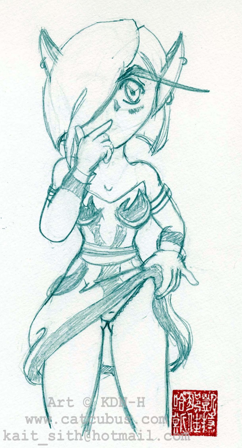 1girls 2d anthro anthro_female anthro_only blood_elf catcubus elf elf_female elf_only female female_only long_ears long_hair rule34 solo tagme white_background world_of_warcraft