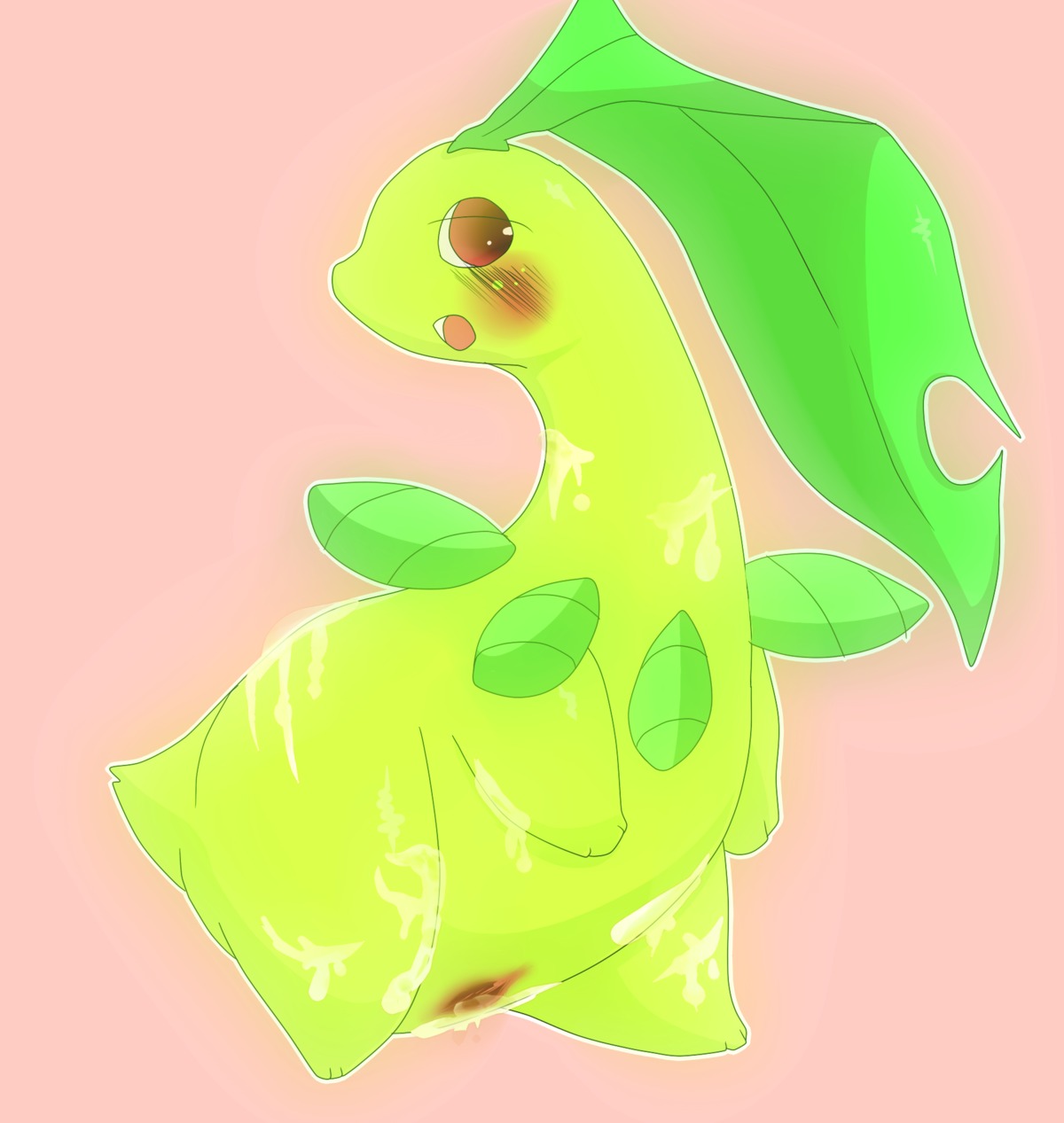 bayleef blush color cum female female_only feral nude pokemon pokemon_(species) pussy rule34 solo tagme vulva