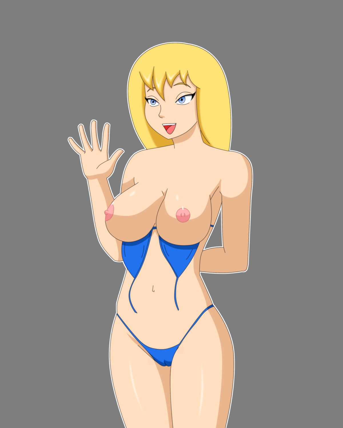 alpha_channel areola bikini blonde_female blonde_hair blue_eyes body_blush breasts family_guy female female_only for_sticker_use high_resolution human jillian_russell-wilcox light-skinned_female light_skin long_hair navel nipples pervyangel png rule34 shiny shiny_skin smile solo solo_female sticker_template swimsuit topless transparent_background transparent_png wardrobe_malfunction white_outline