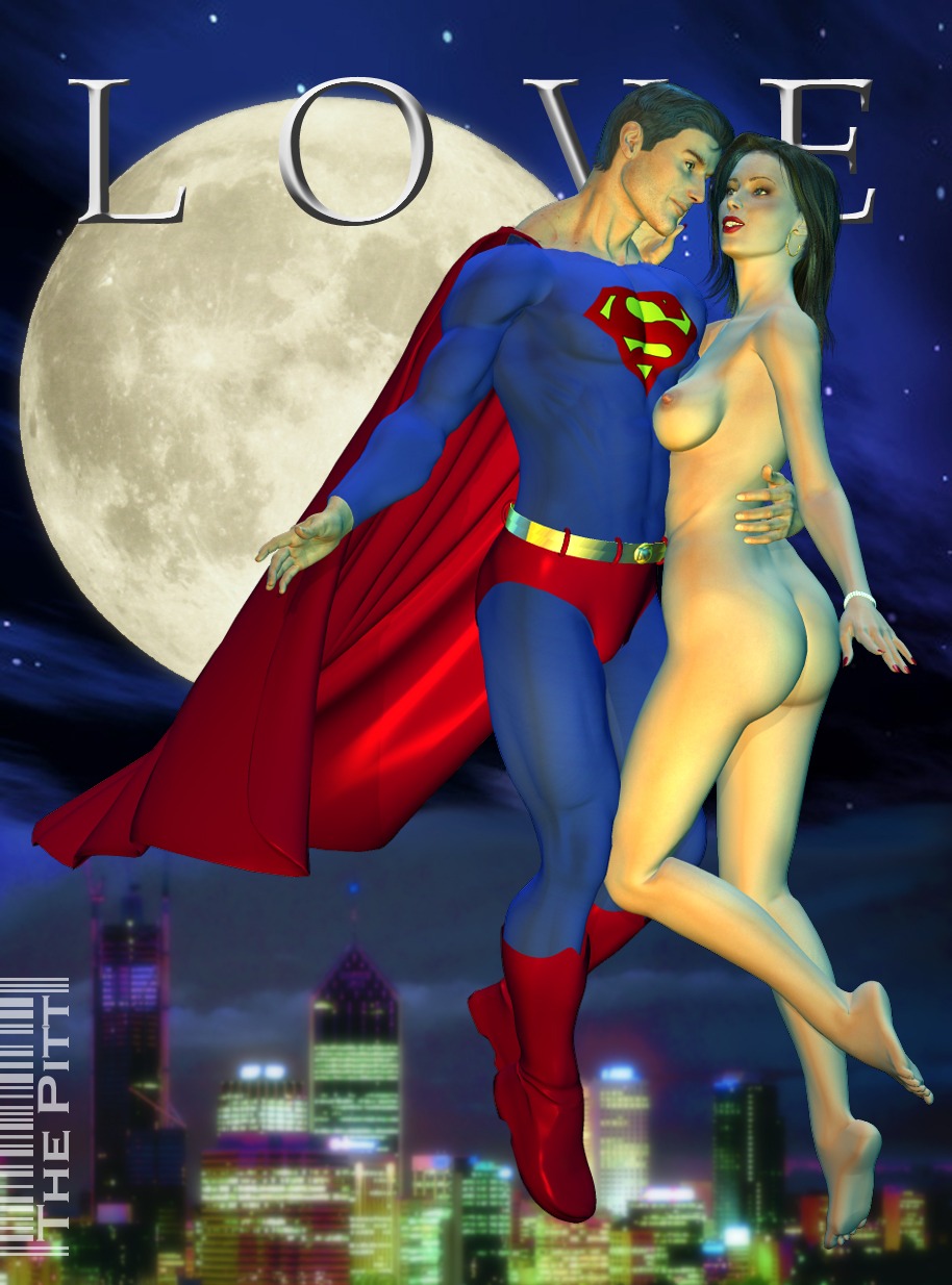1boy 1girls 3d arms ass black_hair breasts cape city clark_kent clothed_male clothed_male_nude_female dc dc_comics duo earrings female flying full_moon hands human kal-el kryptonian legs lips lipstick lois_lane long_hair male moon night nipples nude nude_female rule34 short_hair smile straight superhero superman superman_(clark_kent) superman_(series) teeth the_pitt