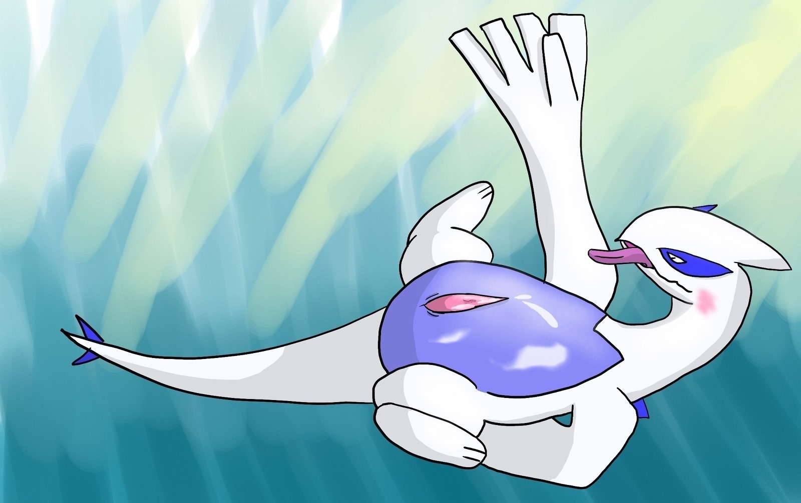 avian color feral legendary_pokemon lugia lying male male_only nintendo nude on_back pokemon pokemon_(species) rule34 scalie side_view solo tagme wings