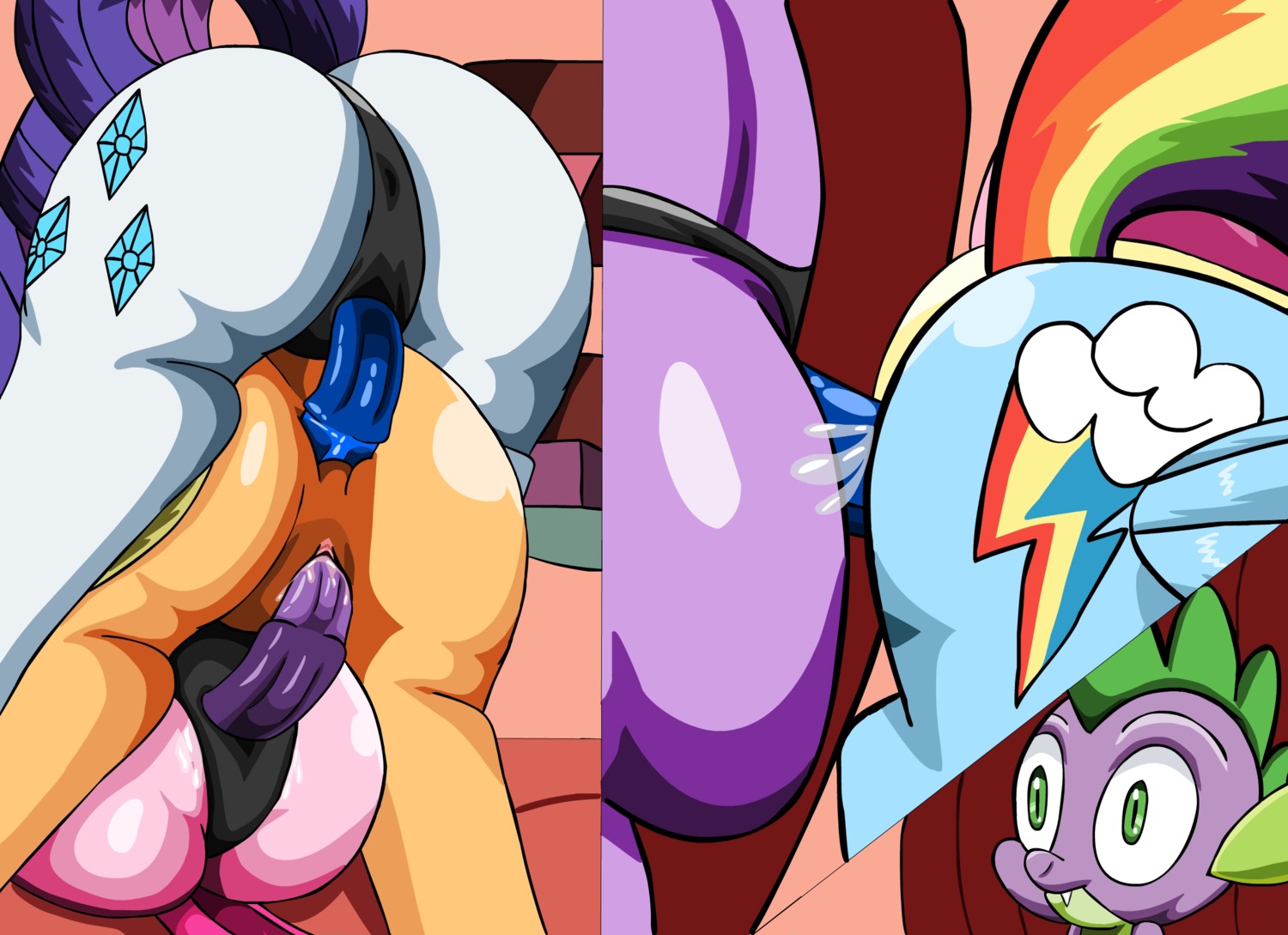anal anal_penetration anus applejack_(mlp) blonde_hair blue_body blue_feathers blue_fur bodily_fluids butt cutie_mark dildo double_penetration dragon e621 earth_pony equid equine faceless_character faceless_female feathered_wings feathers female female/female feral feral_on_feral fluttershy_(mlp) friendship_is_magic fur genital_fluids genitals green_eyes group group_sex hair hasbro hi_res horn horse male mammal multicolored_hair multicolored_tail my_little_pony mythological_creature mythological_equine mythological_scalie mythology object_in_ass orange_body orange_fur orgy pegasus penetration pink_body pink_fur pink_hair pinkie_pie_(mlp) pony purple_body purple_fur purple_hair rainbow_dash_(mlp) rainbow_hair rainbow_tail rarity_(mlp) scalie sex sex_toy sex_toy_in_ass sex_toy_in_vagina sex_toy_insertion spike_(mlp) strapon strapon_in_ass strapon_in_pussy strapon_insertion strapon_sex tail toying_partner twilight_sparkle_(mlp) two_tone_hair unicorn vaginal vaginal_fluids vaginal_penetration vanillacreamkris vulva wearing_strapon white_body white_fur wings yellow_body yellow_fur