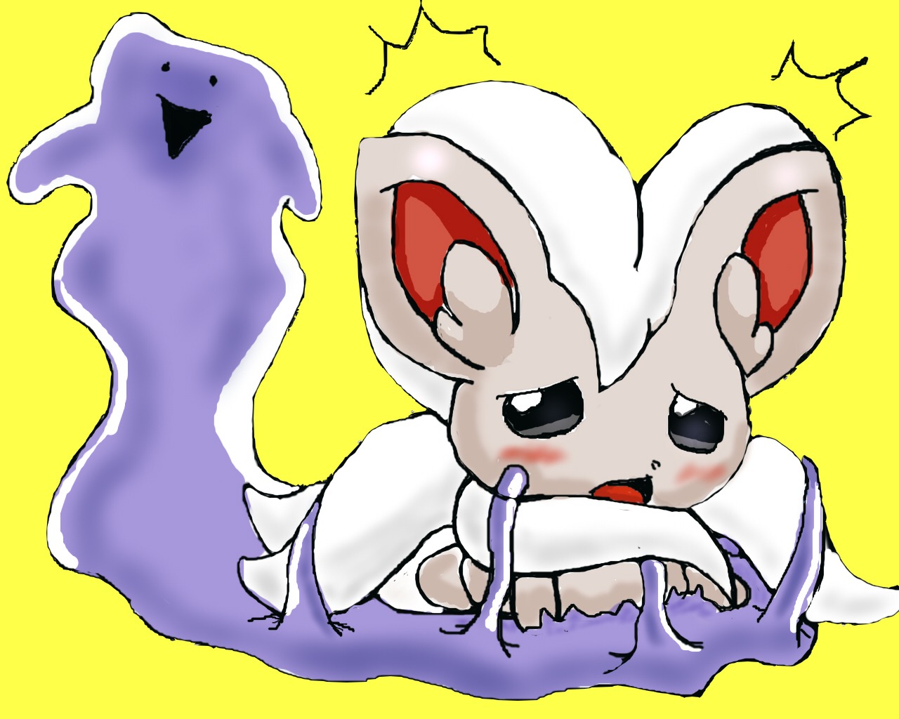 ambiguous_gender blush cinccino ditto imminent_rape pokemon pokemon_(species) rule34 slime tagme unknown_artist