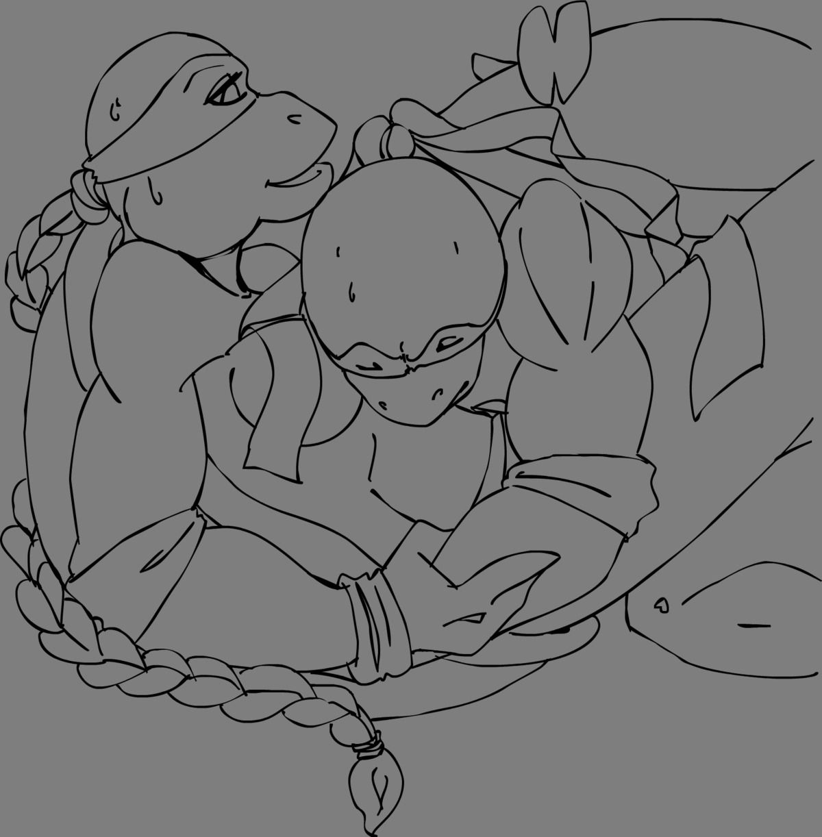 anthro black_and_white female reptile rule34 scalie tagme teenage_mutant_ninja_turtles turtle venus_de_milo