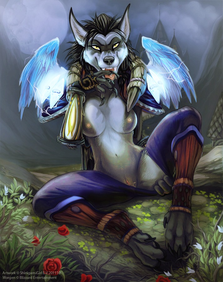 anthro armor biped black_hair black_nose blizzard_entertainment bodily_fluids bottomwear breasts canid castle claws clothing cloud e621 fangs feathered_wings feathers female flower genital_fluids genitals gloves grass hair handwear licking looking_at_viewer mammal mountain nipples open_mouth outside pants plant self_taste shinigamigirl sitting solo spread_legs spreading teeth third-party_edit tongue tongue_out unconvincing_armor vaginal_fluids vulva warcraft werecanid werecreature wings worgen yellow_eyes
